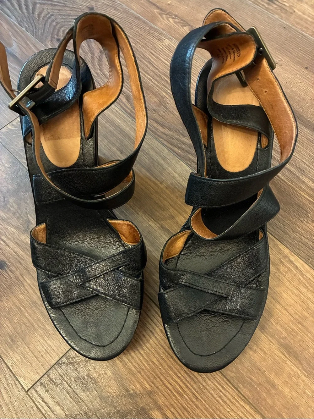 Wittner Black Platform Strappy High-Heel Sandals